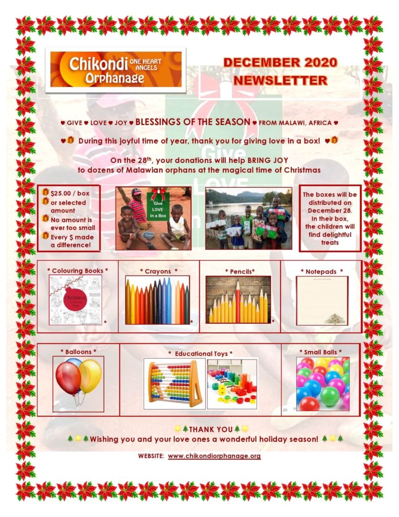 Chikondi Newsletter Decembe 2020