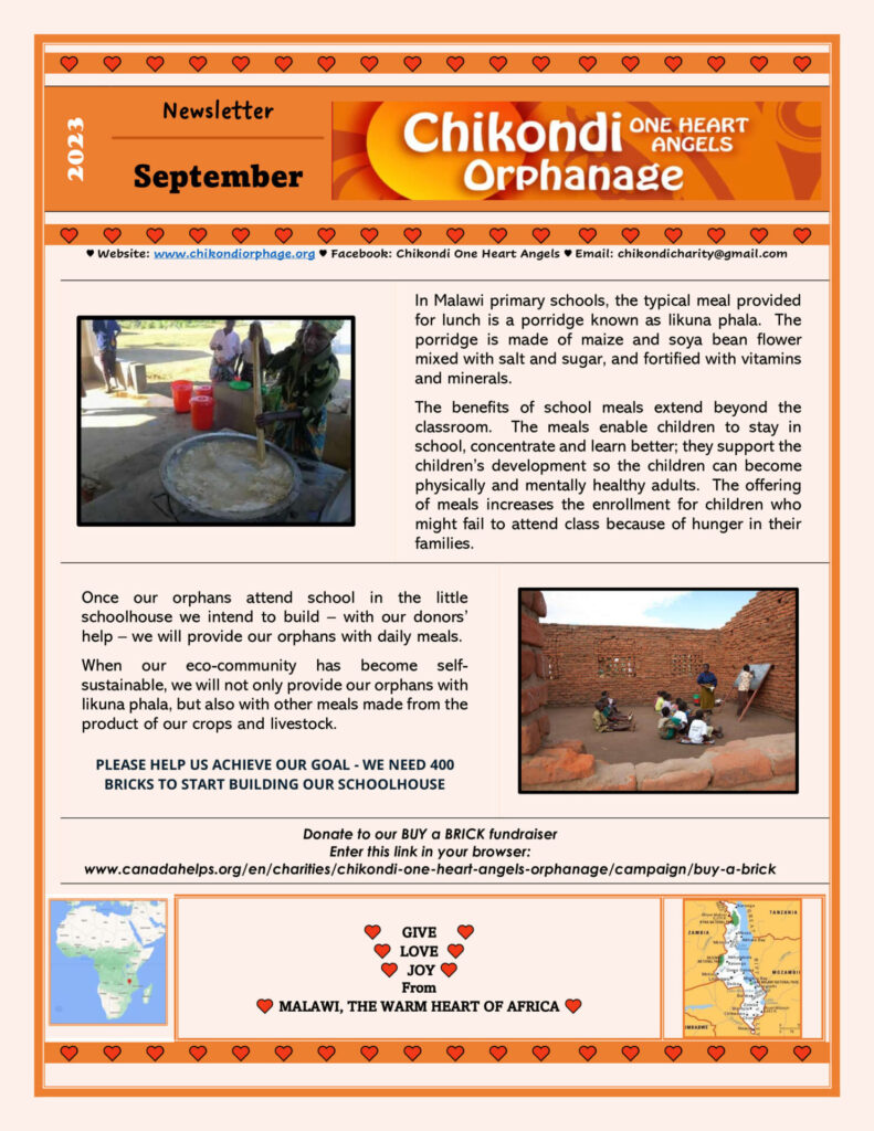 Chikondi Orphanage March 2023 Newsletter